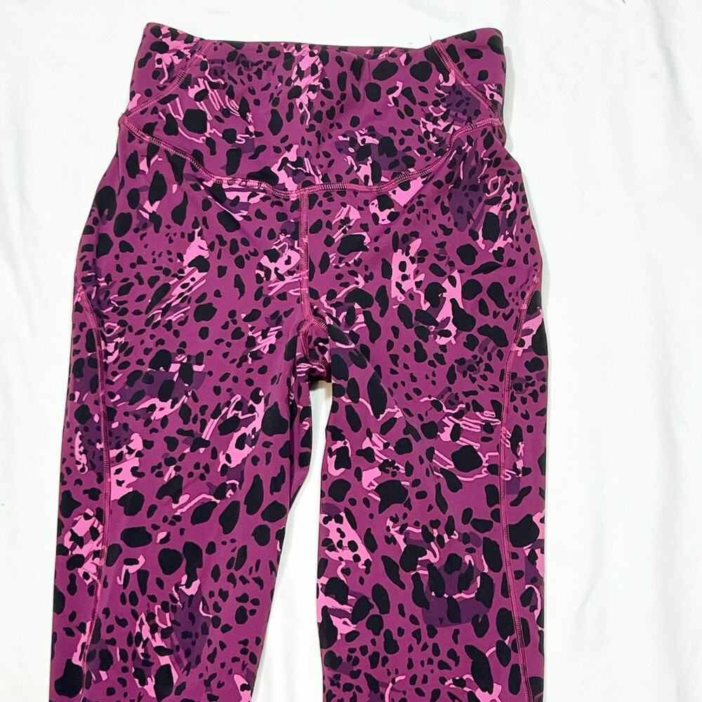 Lululemon Align Pant Leggings With Pockets Women 4 Pink Leopard Print 25 Inseam - Picture 3 of 6